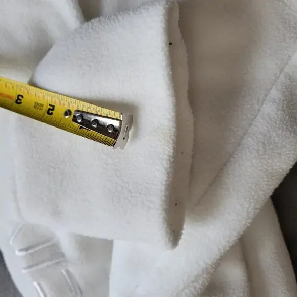 CALVIN KLEIN PERFORMANCE Fleece Jacket Womens Large White Embroidered Zip Hoodie - Picture 5 of 15